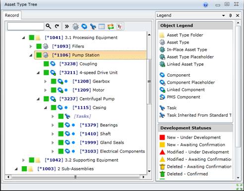 Building Asset Type models in the Asset Type Tree