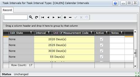 Specify Task Intervals for a Task Interval Type