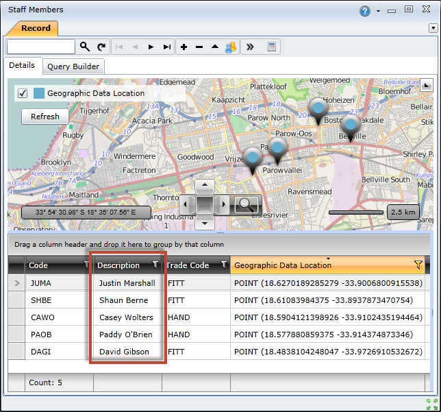 Column Location Map Maps