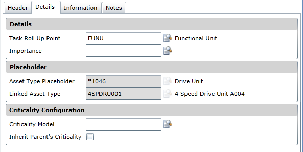 Asset Type - Details tab